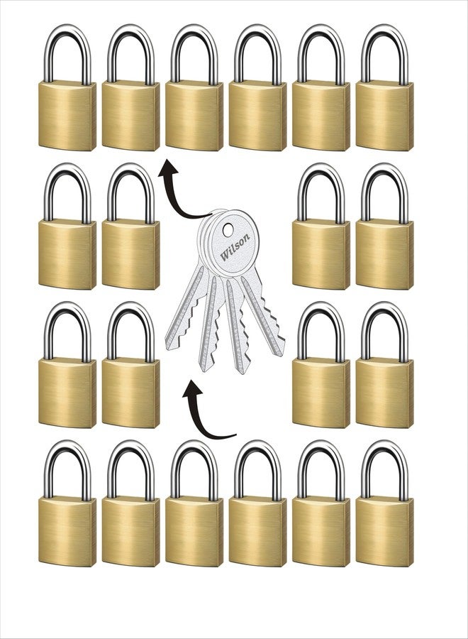 Wilson Locks Wilson Small Bag Lock Approved by WTC with Steel Shackle, Master Key System, Common Key for Multiple Locks (20 Same Key Locks) - Image 1